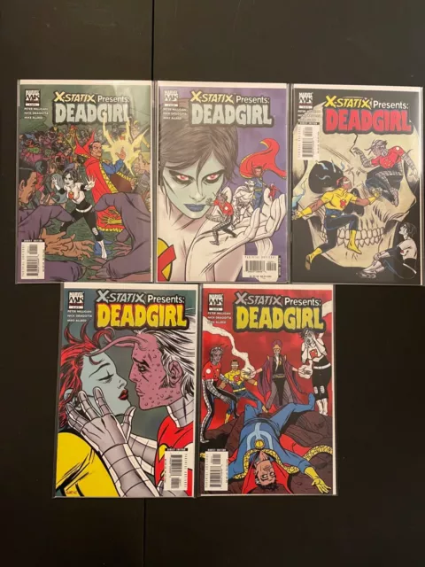 X-Statix Presents DeadGirl 1-5 High Grade 9.0 Marvel Knights Lot Set D87-35