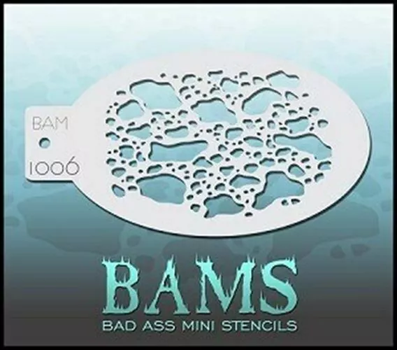 Bad Ass Mini Stencil for Airbrush & Body Paint, 24 Styles to Choose From