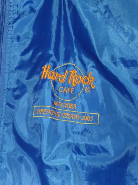 Rare Hard Rock Cafe HRC Staff Opening Team Jacket Coat Moscow Mockba 2003