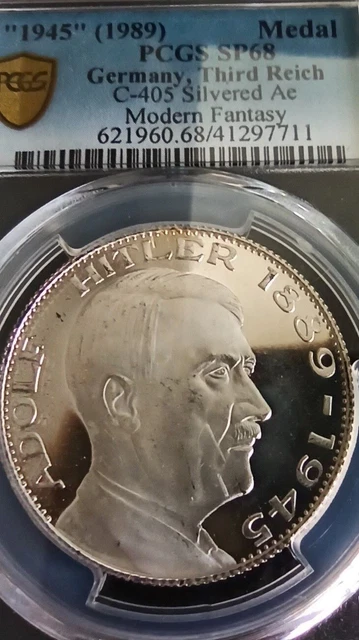 Germany 1945Third Reich C-405 Medal PCGS SP68  SILVER
