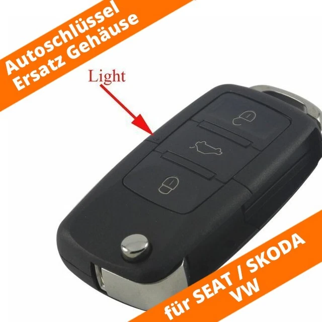 2x Klappschlüssel-Gehäuse Mit Rohling (HU66/HAA) – 3 Tasten, Passend Für VW, Skoda, Seat, Ohne Elektronik