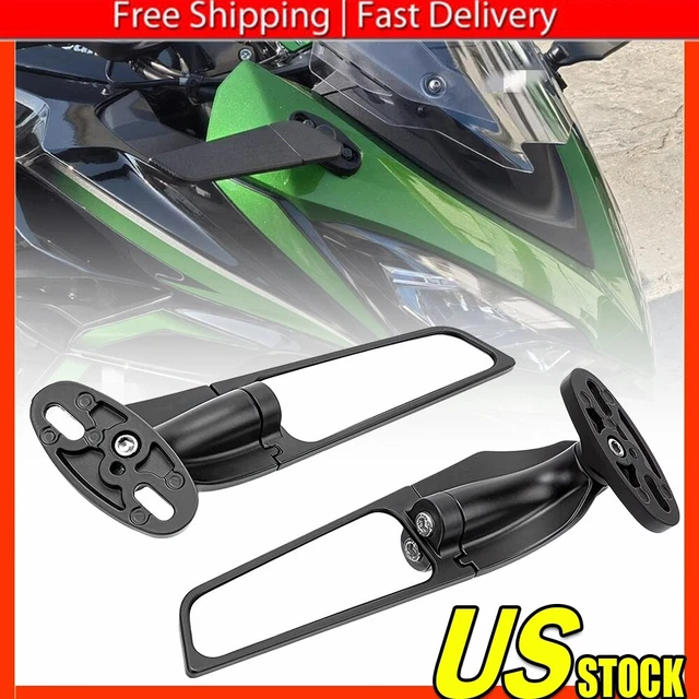 For Kawasaki NINJA ZX10R ZX6R Z636 ZX6RR Wind Swivel Wing Rearview Side Mirror