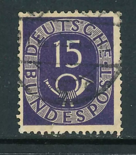 BRD Posthorn - Abart / Plattenfehler Mi-Nr. 129 III gestempelt