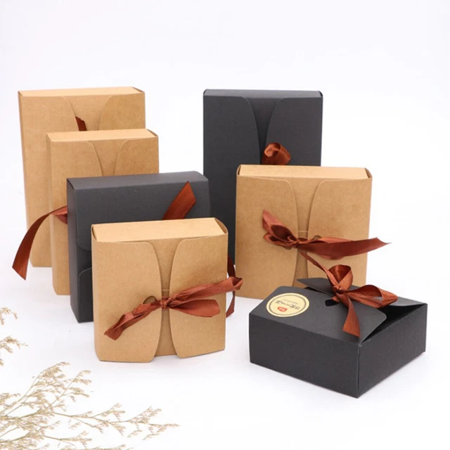 cadeau Boîte carrée en cuir de vache Emballage en carton Magasin de bonbons