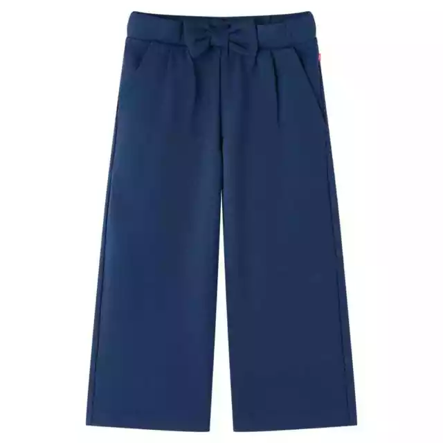 Pantalon à jambes larges pour enfants bleu marine 140 G0K3