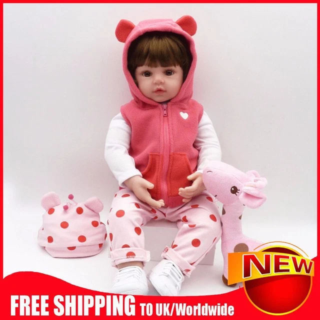 48cm Lifelike Reborn Doll Simulation Newborn Baby Soft Playmate Doll Kids Toys