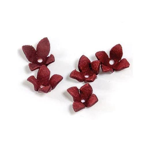 Hobby & Basteln Spaß Echtleder Blumen - 11 mm x 9 mm 5 Stck.