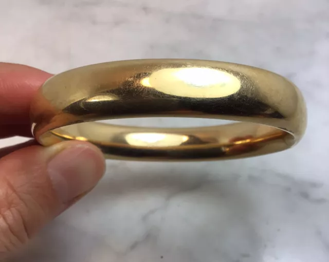 Antique Vintage WINARD 12KT GF Gold Filled Hinged Bangle Bracelet Nice