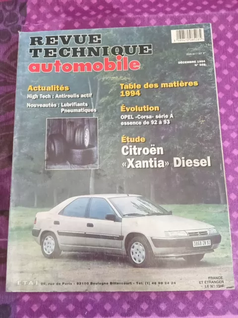 Citroen Xantia Diesel 1.9L et 1.9TD - RTA 568 - Revue Technique Automobile