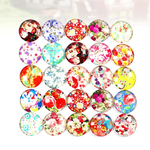 50 Pcs Glas Aufkleber Mosaik Gedruckt Alte Glascabochons Diamant Keramikfliesen