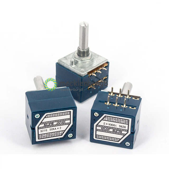ALPS 50K/100K POTENTIOMETER Log Audio Amp Volume Control Pot Stereo