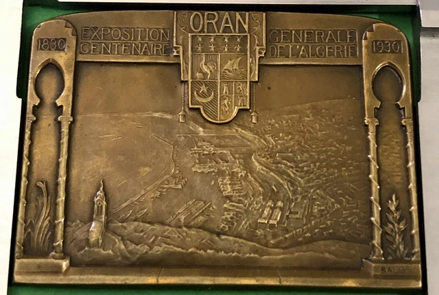 Medaille Plaque En Bronze Algerie Oran Par Salge Medal