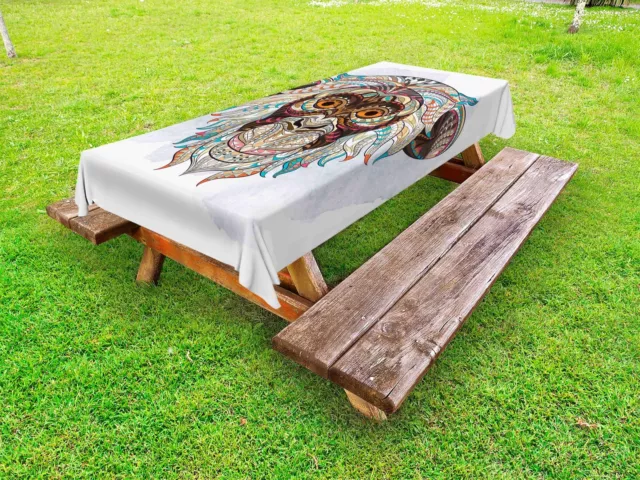 Grunge Pattern Outdoor Picnic Tablecloth in 3 Sizes Washable Waterproof