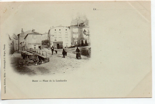 BRIEY - Meurthe et Moselle - CPA 54 - la place de la Lombardie Carte nuage 1900