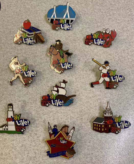 EBAY Live  Boston 2007 ~ Lot Of 10 Convention Pins