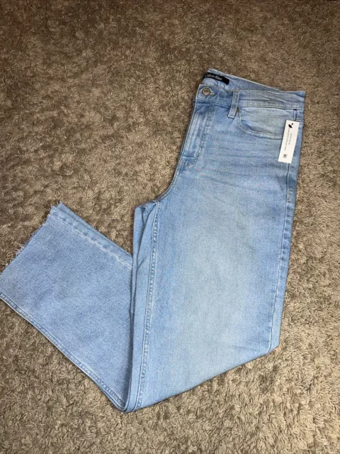 NEW Women's Calvin Klein Size 12 Vintage Straight High Rise Blue Jeans MSRP $80