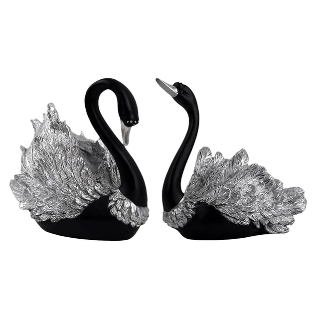 Statue de cygne noir, pièce maîtresse de Table, artisanat en résine, Figurine