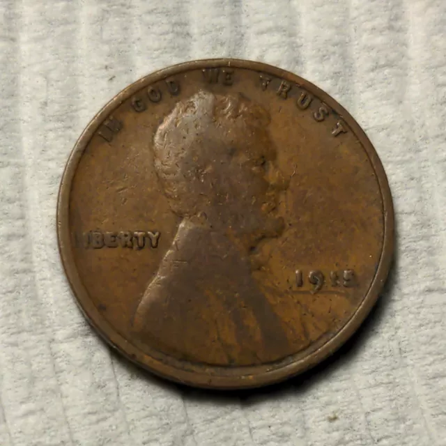 1915 - P Lincoln Wheat Penny Plain 1C One Cent Piece