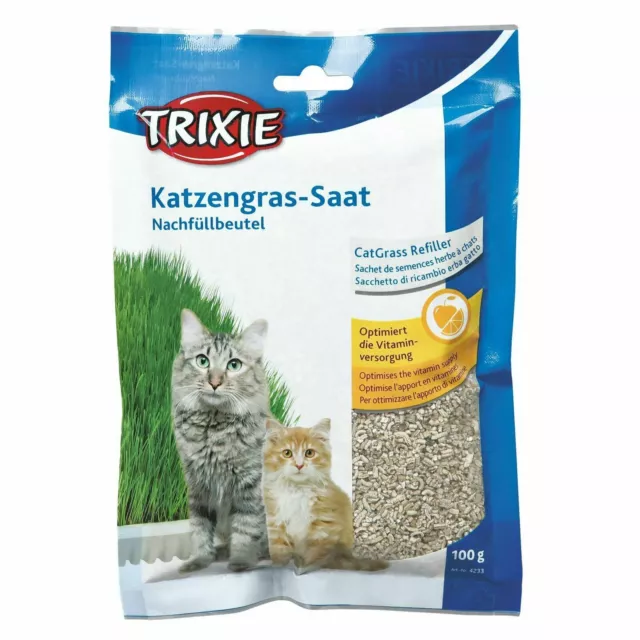 Trixie Bio Katze/Kätzchen Gras Samen Nachfüllung für 4232 Wachsen Sie Ihre eigene Hilfe Verdauung