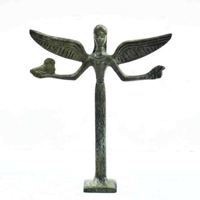 NIKE WINGED GODDESS of Victory mini bronze statue Daughter of Titan