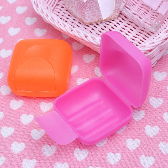 2 Porta Saponette Da Viaggio In PP – Rotondo E Ovale Con Coperchio – Per Sapone Solido E Shampoo - 2