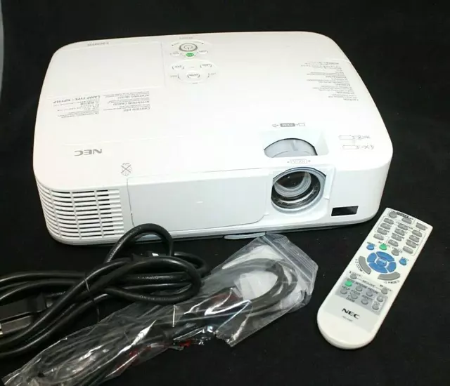 NEC M260X PORTABLE PROJECTOR 79% REMAINING LAMP LIFE WITH REMOTE- Tested-  Works