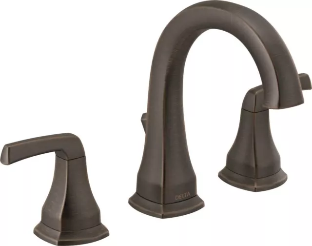Delta Portwood 2 Handle Widespread Bathroom Faucet Bronze-Certified Refurbished