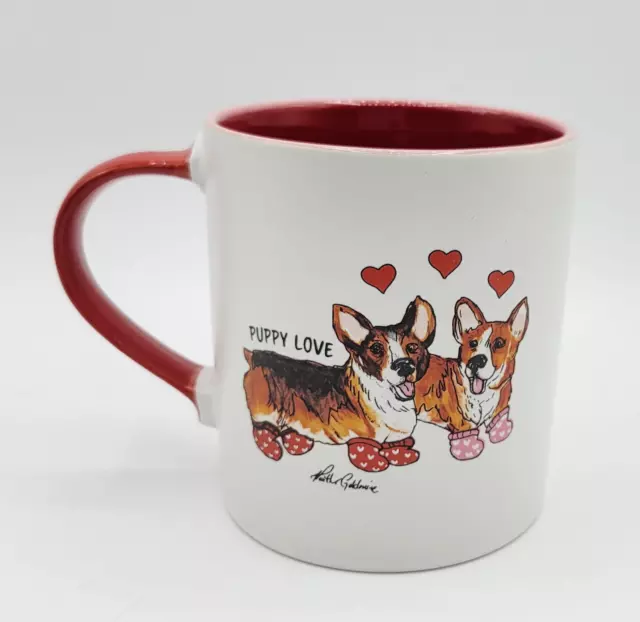 Spectrum Designz Valentines Puppy Love Corgi Coffee Mug Cup Ceramic Stoneware