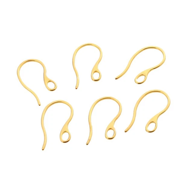 Oro Acero Inoxidable Hágalo usted mismo Pendientes Hallazgos Cierres Gancho Joyería Accesorios