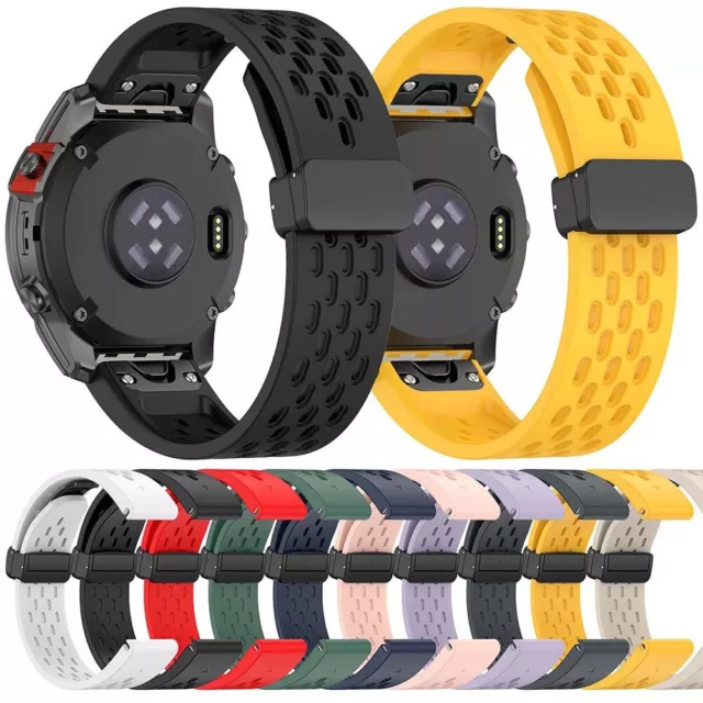 Correa De Reloj De Silicona De Ajuste Rápido Para Garmin Fenix ​​​​3Hr 5 5X ”