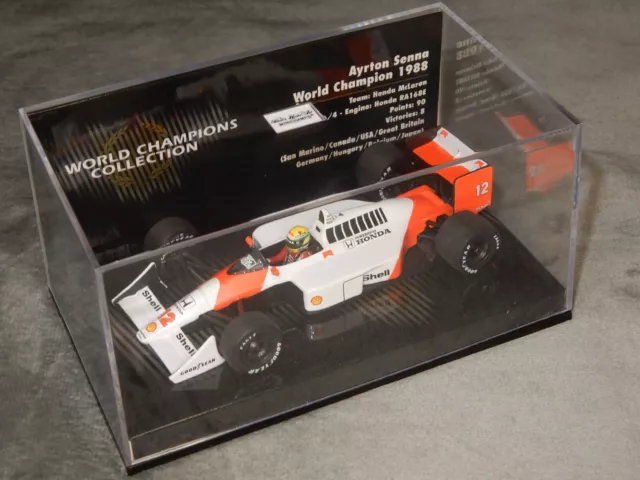 Minichamps F1 1:43 A Senna McLaren Honda MP4-4 World Champion 1988