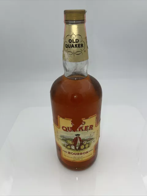 Old Quaker Bourbon Whisky 1970er Aladdin, Pennsylvania Ungeöffnet 40OZ