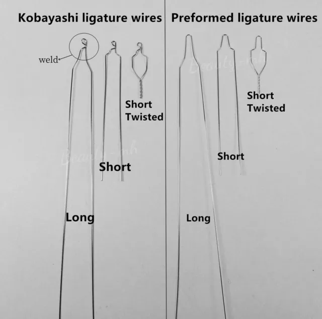 Dental Orthodontic Wires Preformed Kobayashi Ligature Wires Long/Short/Twist