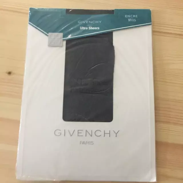 GIVENCHY Paris Pantyhose Black Brown MIDS Vintage SHEER TO WAIST Pantyhose