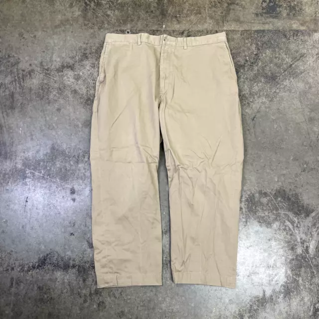 Ralph Lauren Polo Trousers Chino Golf 90s Straight Leg Pants, Beige, Mens 40”