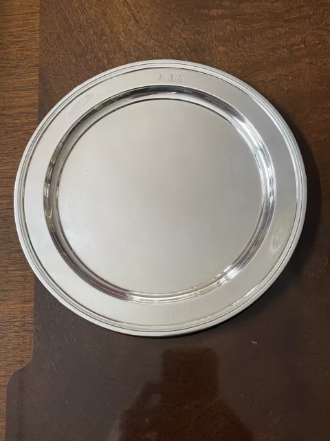 Tiffany Makers Sterling Silver 9” Plate (1923-19470) 402 gr / 14.2 ounces