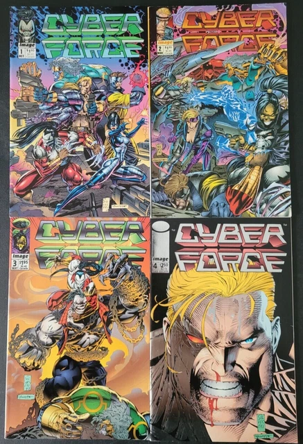 Cyberforce #1-4 (1992) Image Comics Full Series 1St Full Appearance! Silvestri!!