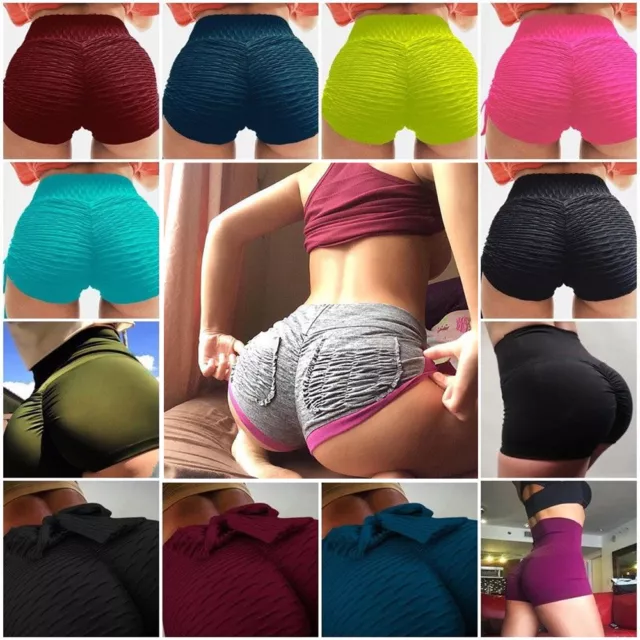 Women's Booty Yoga Dolphin Shorts Sports Hot Pants Gym Workout