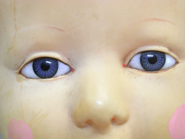 Poupon Petitcollin Tête D'Aigle - Yeux Sulfure - Poupée Ancienne Celluloïd