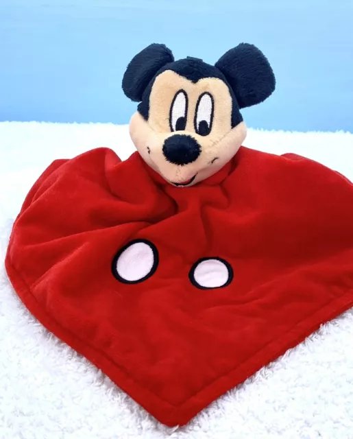 Disney Baby Micky Mouse Red Velvety Comforter Security Blanket Lovey, 34x34cm