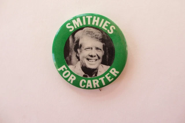 Scarce Jimmy Carter 1976 Picture Political Button-Smithies (Mass) For Carter
