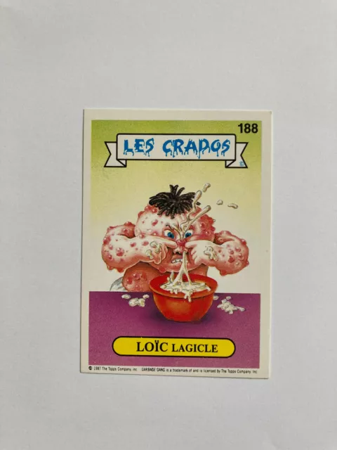 Carte 188 Les Crados série 2 - Loïc Lagicle sticker Art Spiegelman