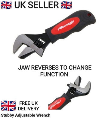 2 in 1 doppia funzione Stubby Chiave a Pappagallo Chiave Inglese Regolabile & mascella Corta Small Nuova 