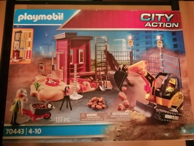 PLAYMOBIL City Action Mini pelleteuse / Chantier - Playmobil