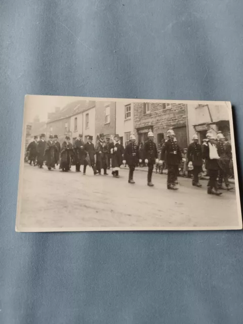 Postcard Mayoral Ceremonial Street Parade Fireman 1910 RP Original As Seen