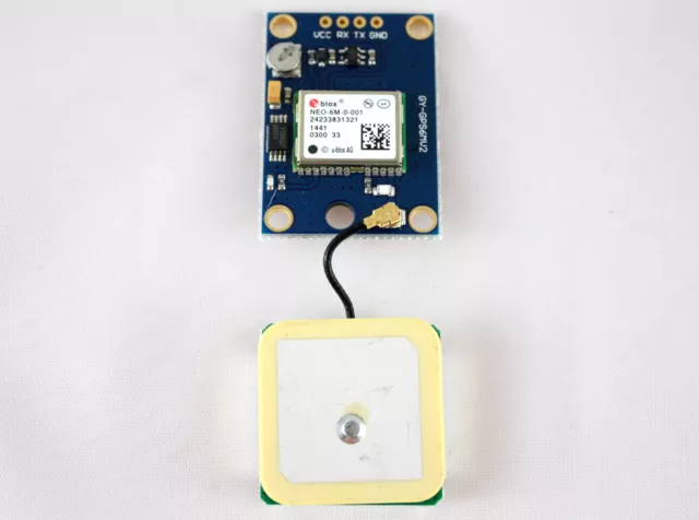 GPS Módulo con u-blox NEO-6M y antena de cerámica para Arduino
