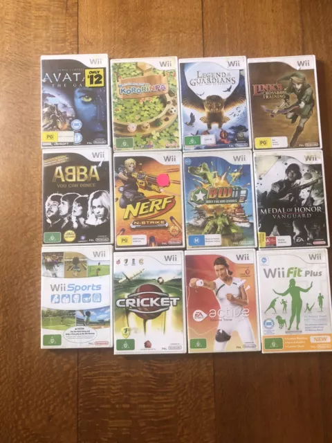 nintendo wii games bundle Lot Of 12 Complete VG To Like New Condition Discs