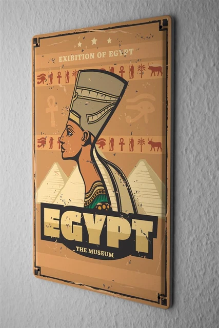 Targa Metallica Egitto - Decorazione Parete Viaggi 20x30 Cm FEMER