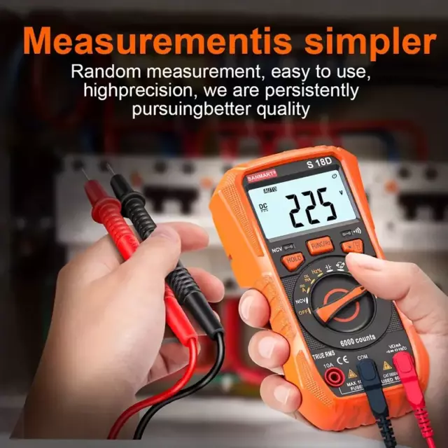 Digital Multimeter 6000 Counts Multi Tester Auto Range AC DC Voltage Current New