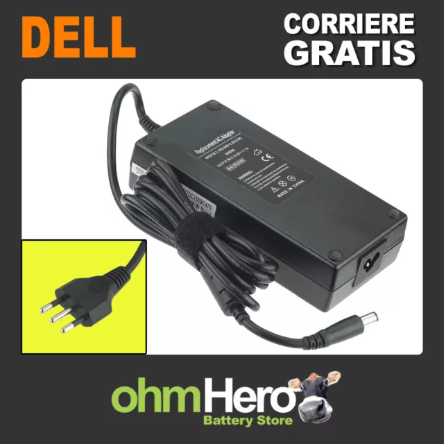 Alimentatore Caricabatterie per DELL 19.5V 7.7A 150W 7.4mm+pin  - spina italiana